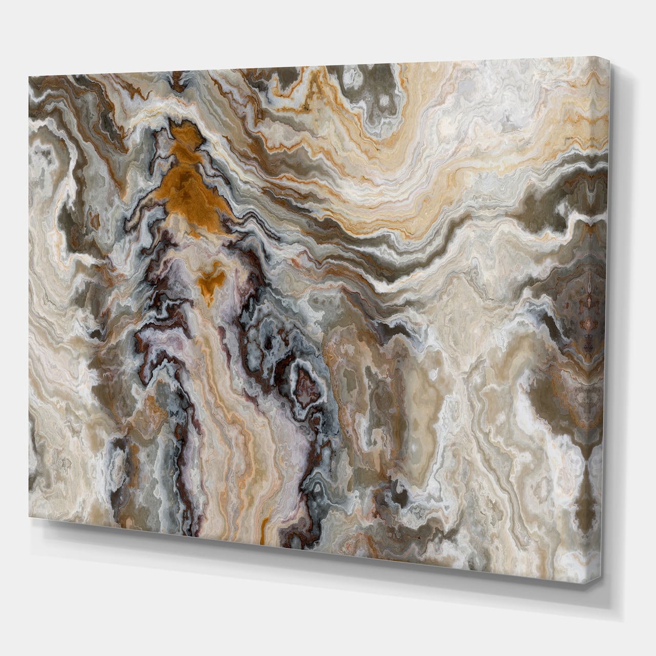 Designart - Onyx detail Composition - Mid-Century Modern Canvas Art